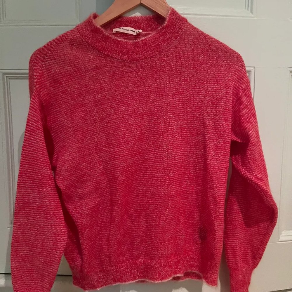 Isabel Marant Red Mohair Sweater, Size 38